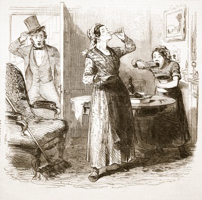 Schizzi pittoreschi di Londra: La casa di alloggio, da The Illustrated London News, 1849 da English School