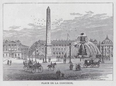 Place De La Concorde (incisione) da English School