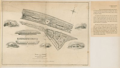 Piano per i Giardini Zoologici, Regents Park, 1827 da English School