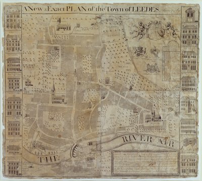 Piano di Leeds, rilevato da John Cossins, c.1730 da English School