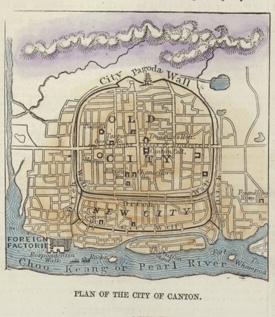 Piano della città di Canton da English School