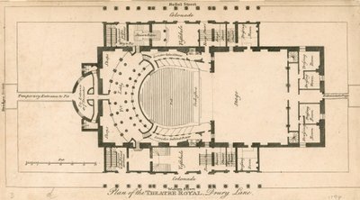 Piano del Teatro Reale, Drury Lane, Londra da English School