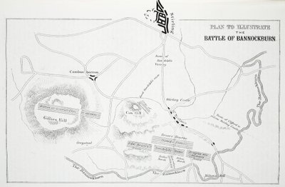 Piano per illustrare la Battaglia di Bannockburn da English School
