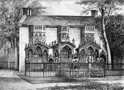 Plas Newyyd, vicino a Llangollen, Galles, la residenza di Lady Eleanor Butler e Miss Ponsonby da English School