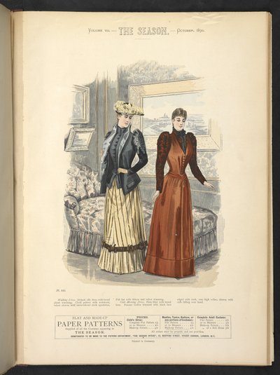 Abito da passeggio e abito da mattina in tessuto, The Season: Lady