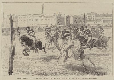 Partita di Polo a Lillie Bridge a Favore dei Fondi del West London Hospital (incisione) da English School