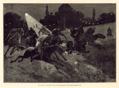 Partita di polo alla luce elettrica ai Giardini di Ranelagh da English School