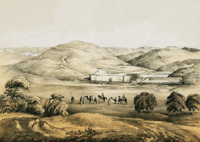 Pozzi di Salomone con vista distante di Betlemme da English School