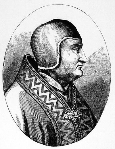 Papa Clemente IV, illustrazione da Scienza e Letteratura nel Medioevo e nel Rinascimento, scritta e incisa da Paul Lacroix da English School