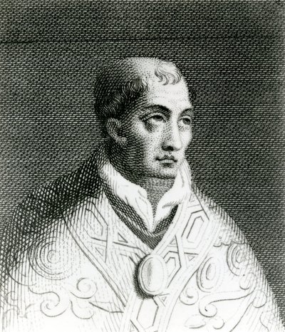 Papa Giovanni VIII (820-82) (incisione) da English School