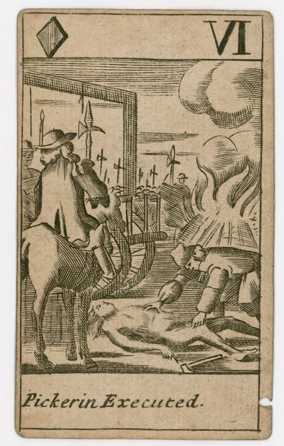 Carta da gioco "Trama papale" (incisione) da English School
