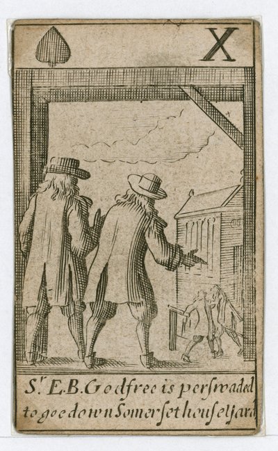 Carta da gioco "Trama papale" (incisione) da English School