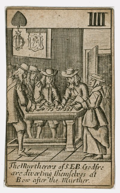 Carta da gioco "Trama papale" (incisione) da English School