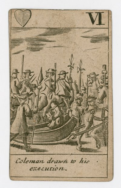 Carta da gioco "Trama papale" (incisione) da English School