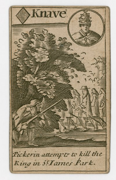 Carta da gioco del complotto papista da English School