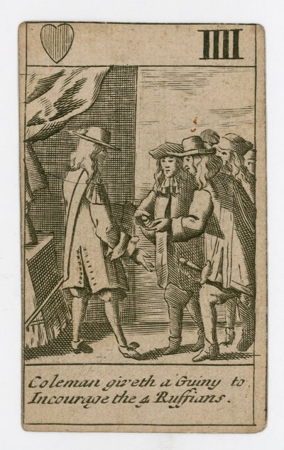 Carta da gioco del complotto papista da English School