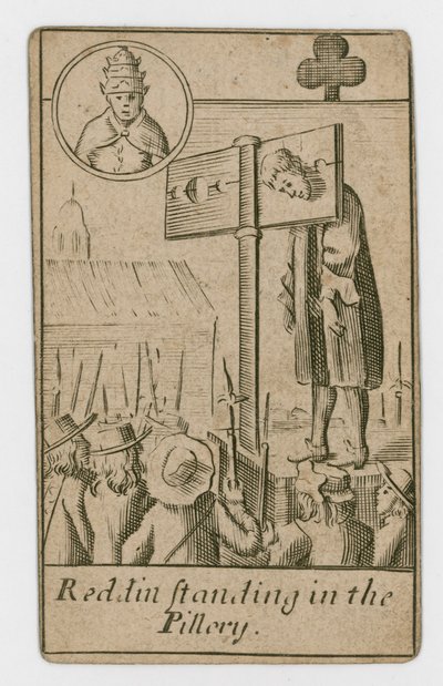 Carta da gioco del complotto papista da English School