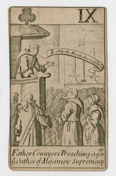 Carta da gioco del complotto papista da English School