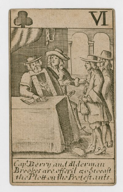 Carta da gioco del complotto papista da English School
