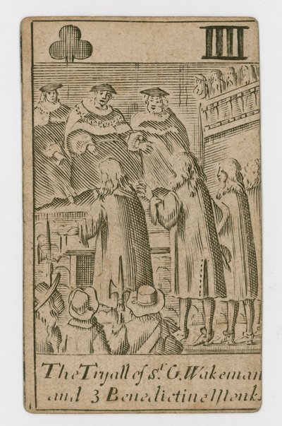 Carta da gioco del complotto papista da English School