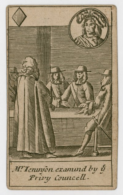 Carta da gioco del complotto papista, 1679 da English School