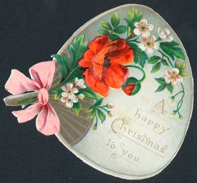 Ventaglio di papaveri, biglietto di Natale da English School