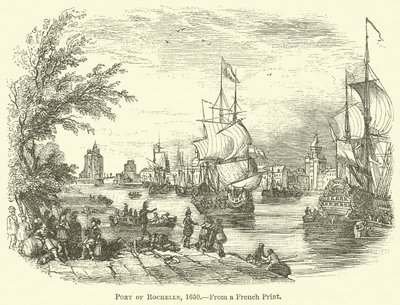 Porto di Rochelle, 1650 da English School