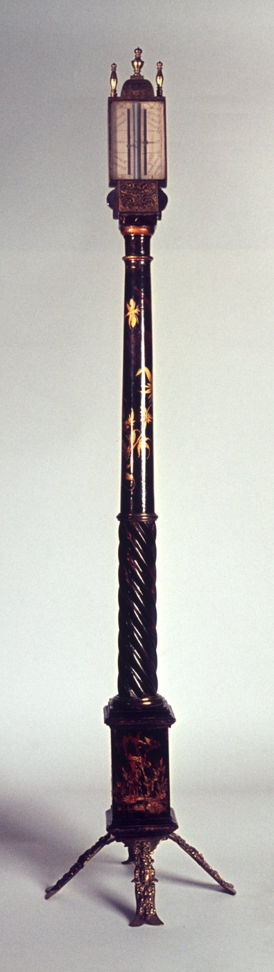 Barometro portatile a bastone con decorazione chinoiserie, fine XVII secolo da English School