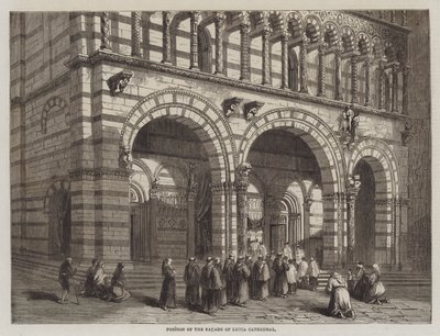 Parte della facciata della cattedrale di Lucca da English School