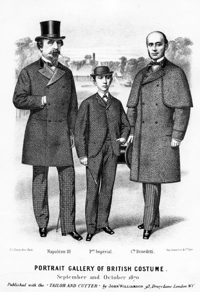 Galleria di ritratti di costumi britannici, pubblicata con il Tailor and Cutter da John Williamson, 1870 da English School