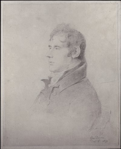 Ritratto di George Dance il Giovane, architetto e disegnatore di ritratti da English School
