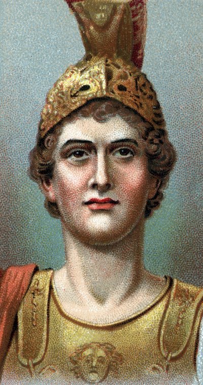 Ritratto di Alessandro Magno (356-323 a.C.) - Dalla serie "Leaders of Men" da English School