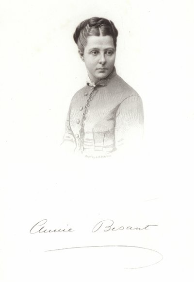 Ritratto di Annie Besant da English School