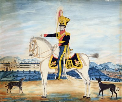 Ritratto del Capitano William Manfull in Uniforme Militare Completa, 1822 da English School