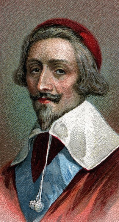 Ritratto del Cardinale Richelieu (Armand Jean du Plessis, Cardinale di Richelieu) (1585-1642), clero, nobile e statista francese - Dalla serie 