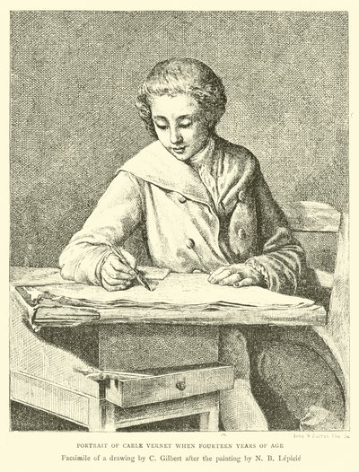 Ritratto di Carle Vernet a quattordici anni da English School
