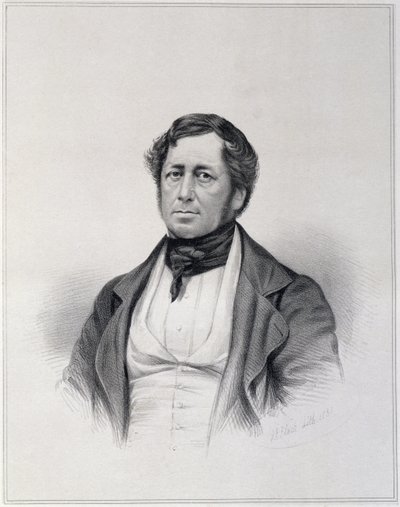 Ritratto di Charles Joseph Hullmandel (1789-1850), inciso da G.B. Bleck, 1851 da English School