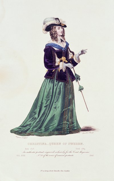 Ritratto di Cristina Regina di Svezia (1626-1689) da English School