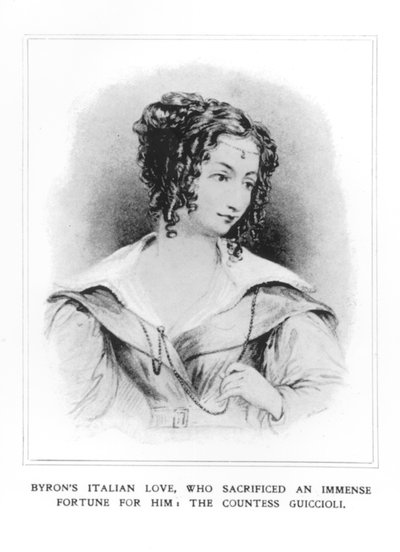 Ritratto della Contessa Guiccioli (1800-73) da English School