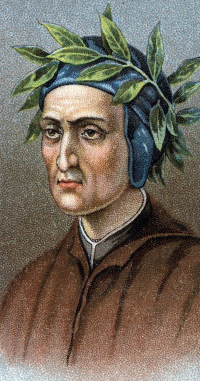 Ritratto di Dante Alighieri (1265-1321) poeta italiano - Dalla serie 