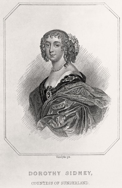 Ritratto di Dorothy Sidney, Contessa di Sunderland, 1835 da English School
