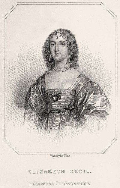 Ritratto di Elizabeth Cecil, Contessa di Devonshire da English School