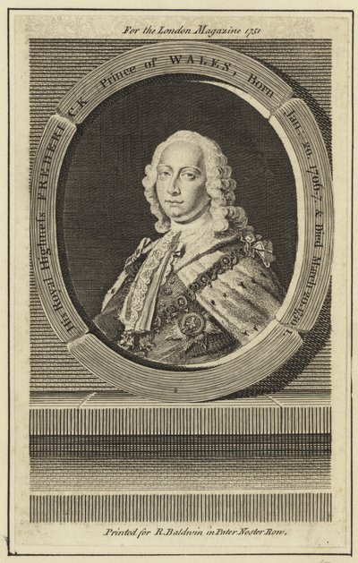 Ritratto di Federico, Principe di Galles da English School