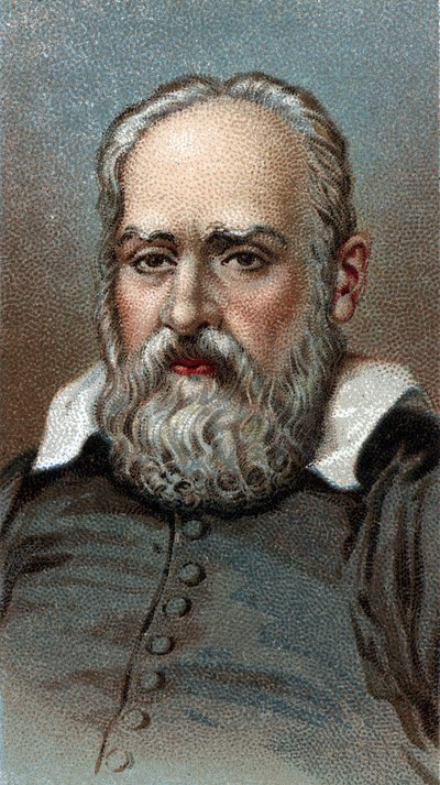 Ritratto di Galileo Galilei - Dalla serie Leaders of Men - Cromolitografia - Scuola Inglese, XX secolo da English School