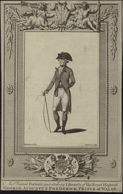Ritratto di George Augustus Frederick, Principe di Galles da English School