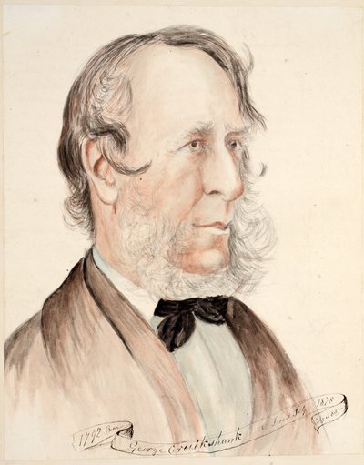 Ritratto di George Cruikshank da English School