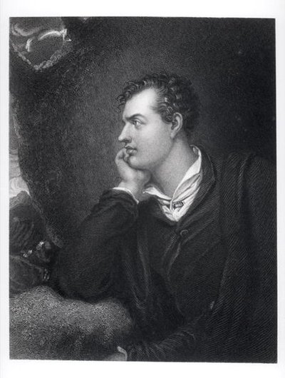 Ritratto di George Gordon, 6° Lord Byron di Rochdale (1788-1824) da English School