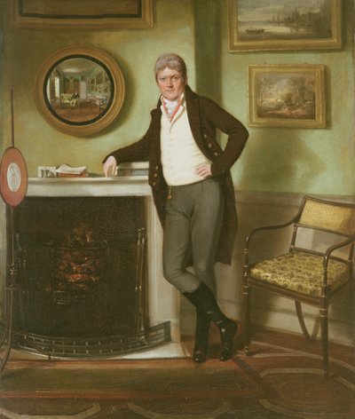 Ritratto di George Henckell nel suo studio, c.1800 da English School