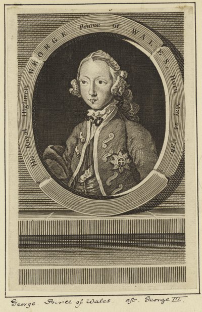 Ritratto di Giorgio, Principe di Galles da English School