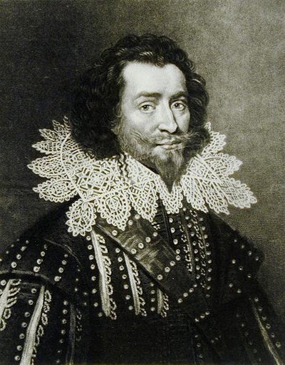 Ritratto di George Villiers, 1° Duca di Buckingham (1592-1628) inciso da Richard Earlom (1743-1822) e Charles Turner (c.1773-1857) da Illustrious Characters in British History (mezzotinto) da English School